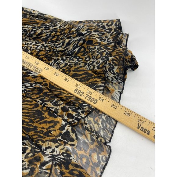 Ciel USA Women's Animal Print Cheetah Leopard Blouse Top Shirt Small Sheer Lined - Picture 5 of 7